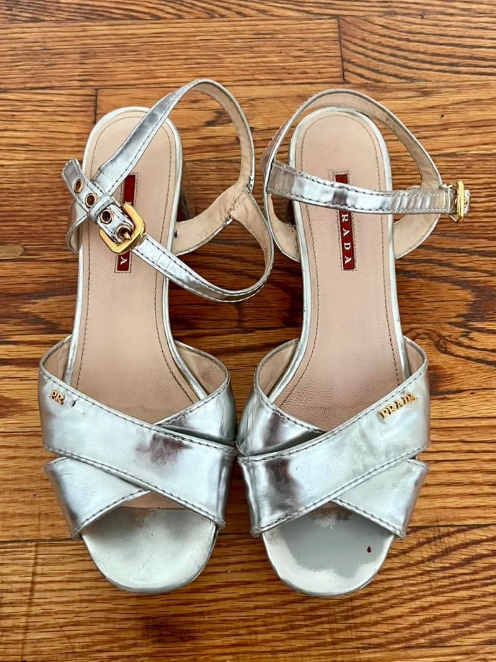 Y2K silver platform sandals by Prada - Picture 2 of 8
